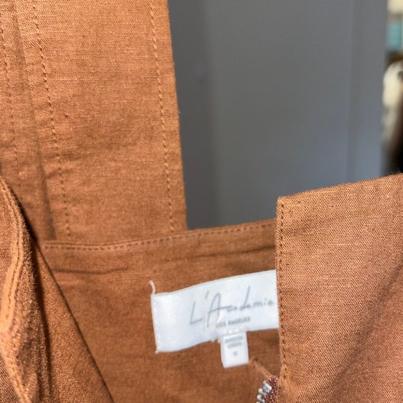 L'Academie Shauntie Romper in Brown, Size Small - Picture 4 of 7